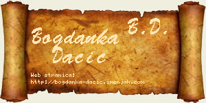 Bogdanka Dačić vizit kartica